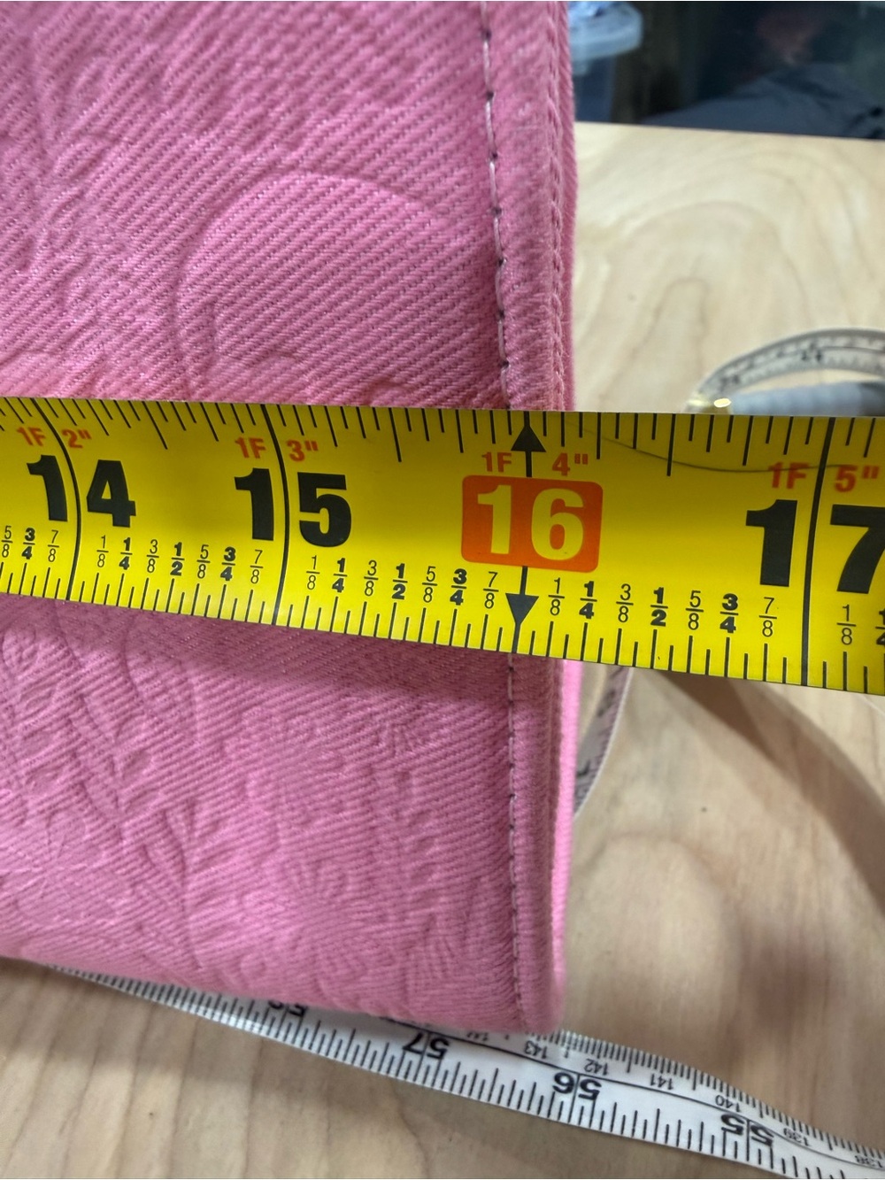 Betsey Johnson Pink Embossed Tote with Chain-Accent Straps - Picture 13 of 14